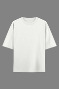 Off-White French Terry Oversized T-Shirt | 240 GSM Pure Cotton Tee