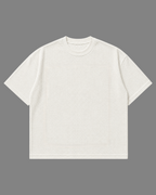 Off-White Waffle Boxy Fit T-Shirt | 240 GSM Waffle Knit Cotton Boxy Fit Tee