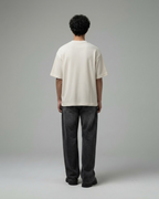 Off-White Waffle Boxy Fit T-Shirt | 240 GSM Waffle Knit Cotton Boxy Fit Tee