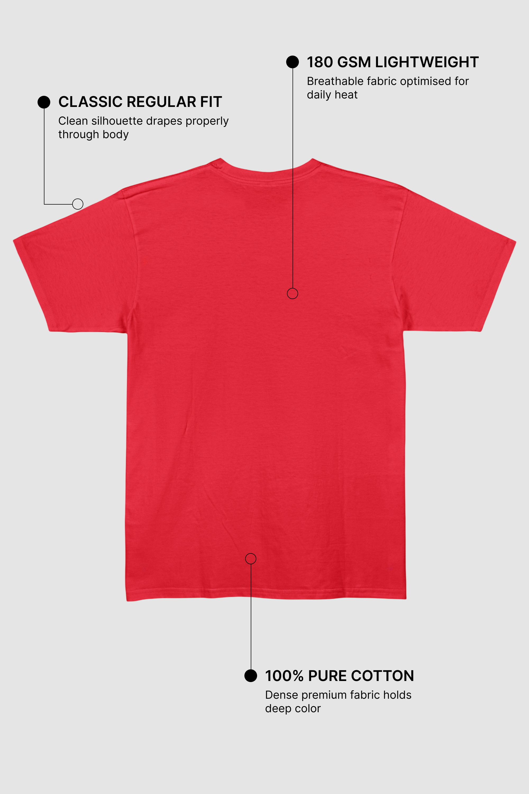 Optimize Your Brain Classic Red T-Shirt | 180 GSM Cotton Regular Fit Tee