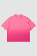 Pink Sunfade Ombre Wash Boxy Fit T-Shirt