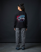Rebel Roadster Tee | 240 GSM Black Cotton Waffle Knit Oversized Full-Sleeve Graphic T-shirt