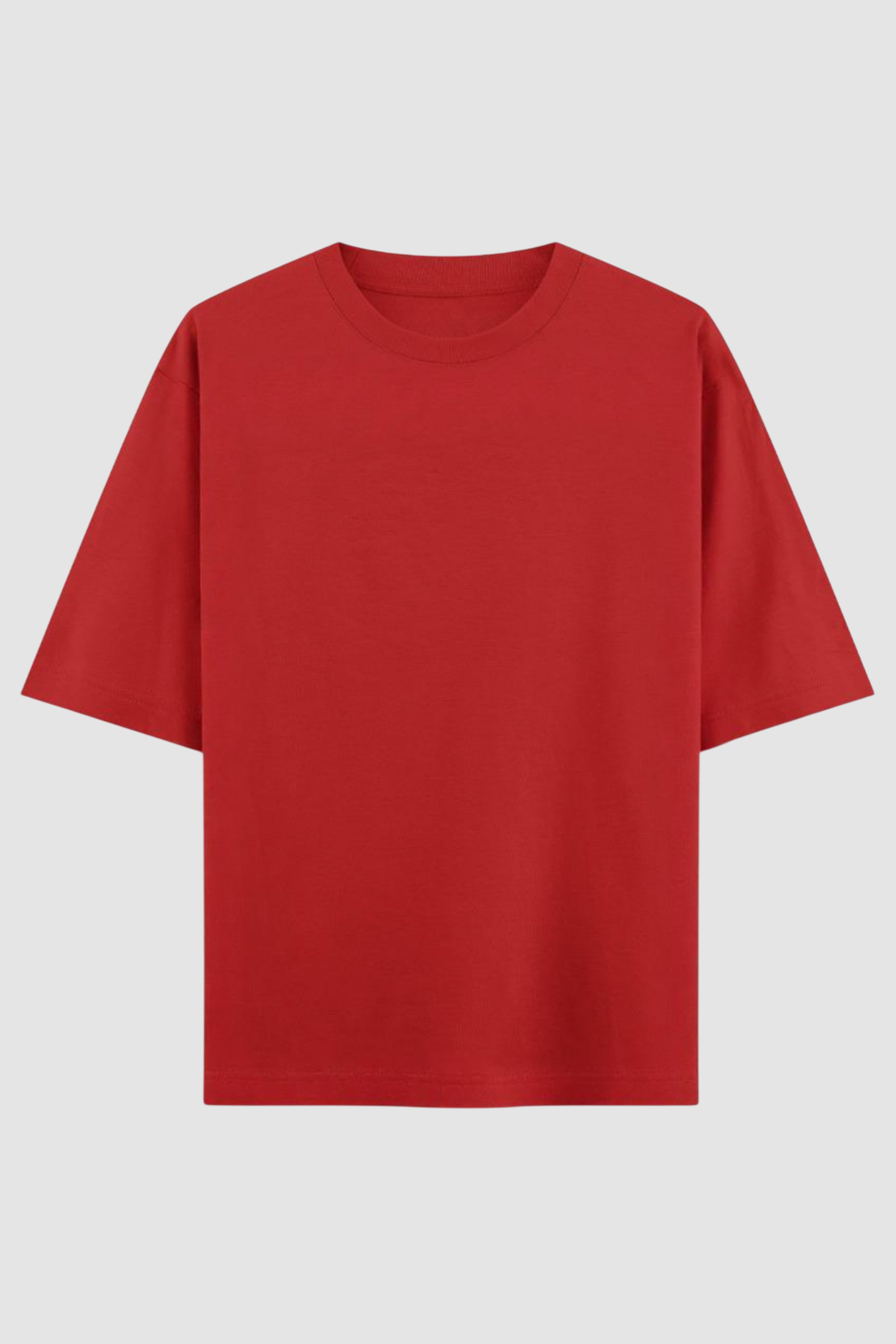 Red French Terry Oversized T-Shirt