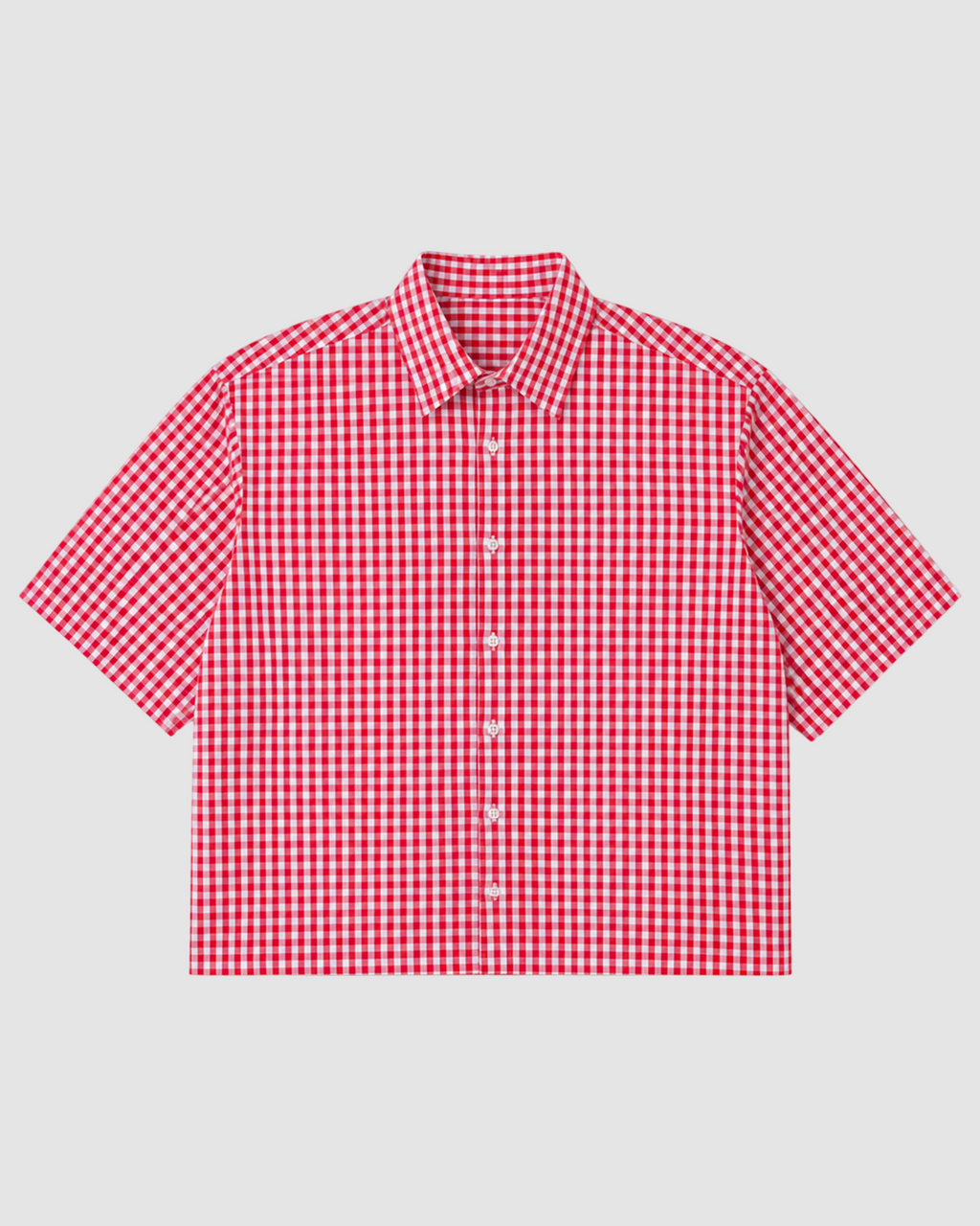 Red Picnic Oxford Boxy Shirt | 160 GSM Cotton Oxford Check Shirt