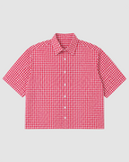 Red Picnic Oxford Boxy Shirt | 160 GSM Cotton Oxford Check Shirt