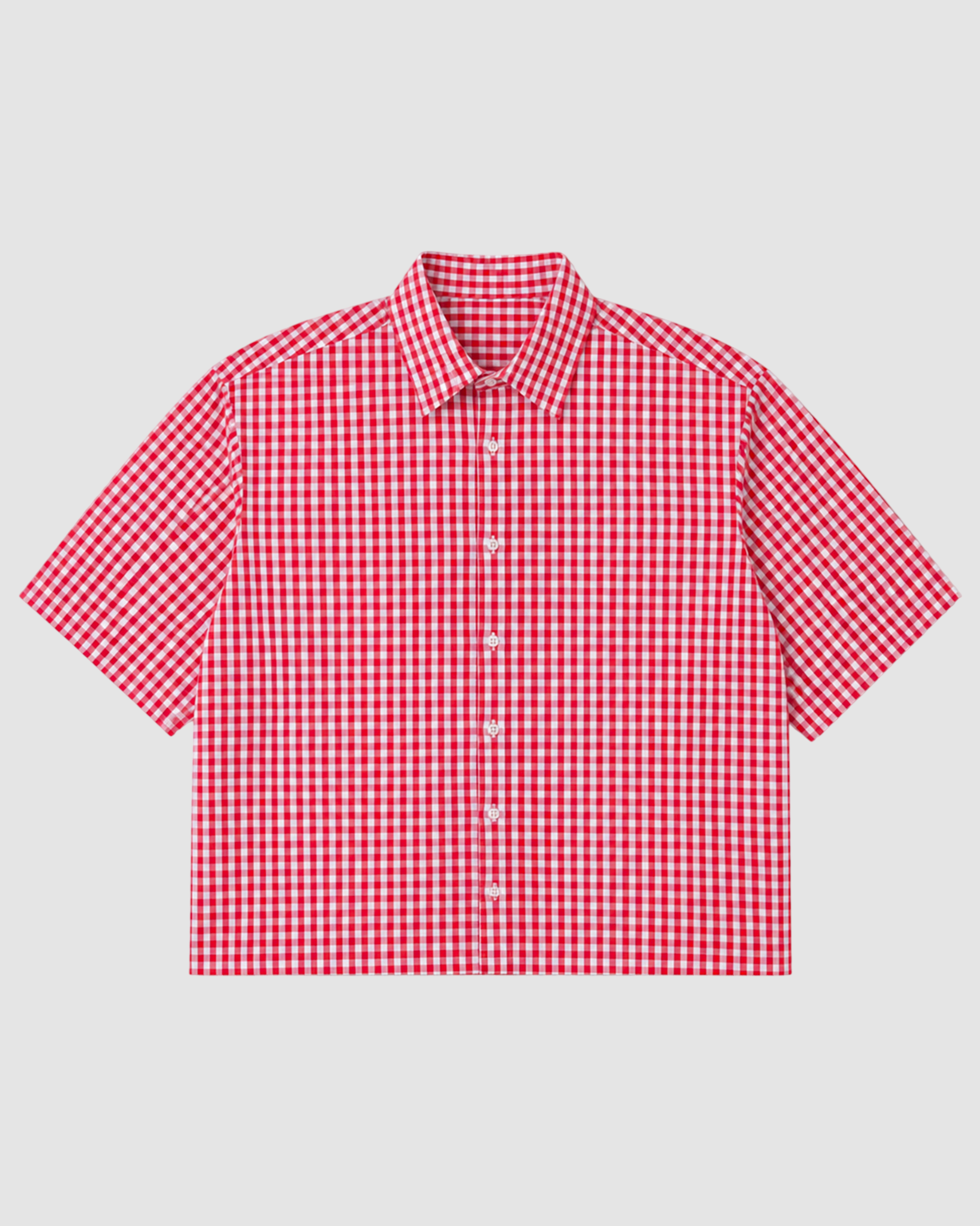Red Picnic Oxford Boxy Shirt | 160 GSM Cotton Oxford Check Shirt