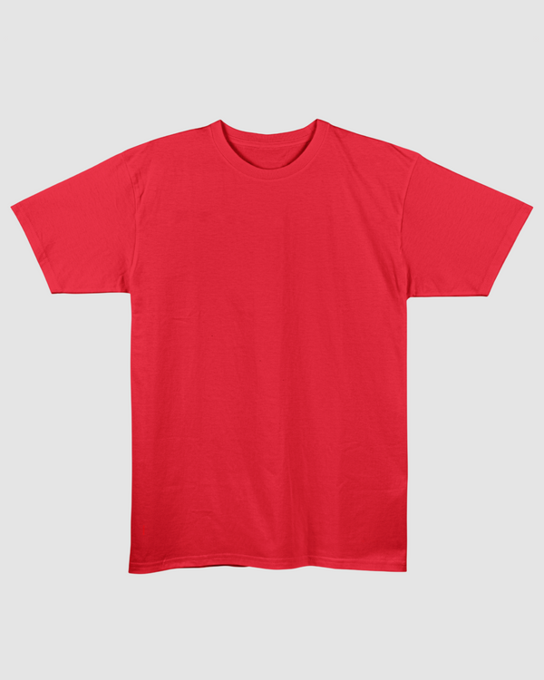 Red Regular Fit T-Shirt | 180 GSM 100% Cotton Everyday Tee