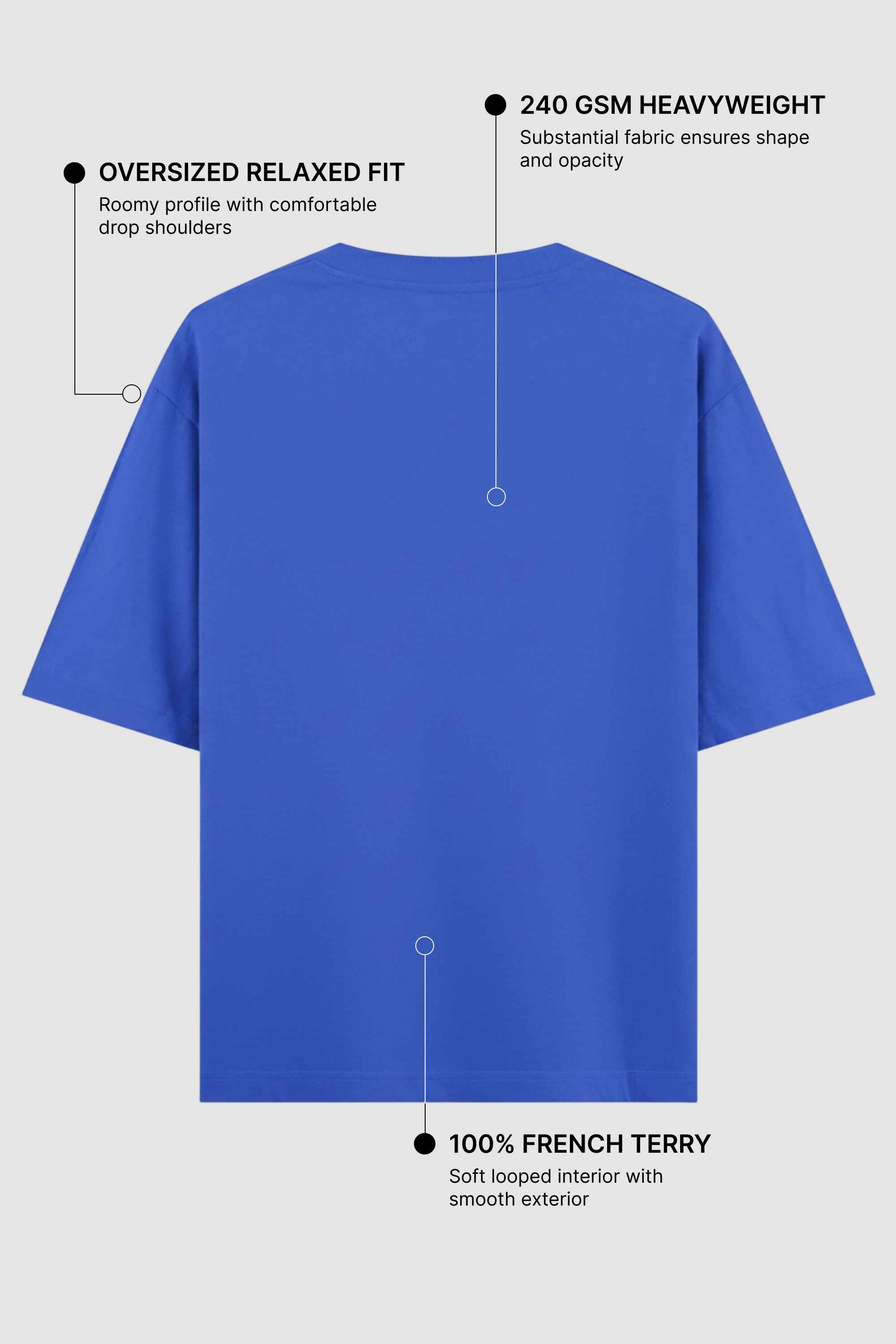 Royal Blue Oversized T-Shirt