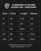 Dope Mode Oversized Tee | 240 GSM French Terry Cotton Black with White Sleeves