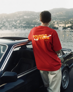 Sounds of Stars Red Oversized T-Shirt | 240 GSM French Terry Cotton Graphic Tee