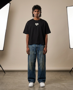 The Third Boxy Fit T-Shirt | 240 GSM French Terry Black Graphic Tee