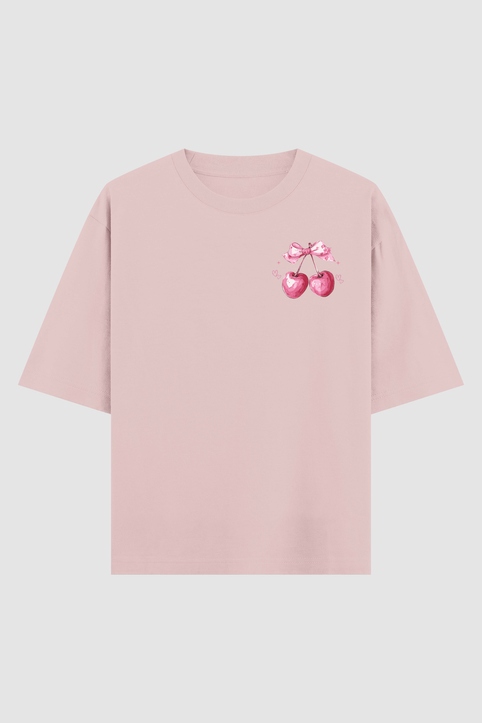 Tied With Sweetness Baby Pink Oversized Tee