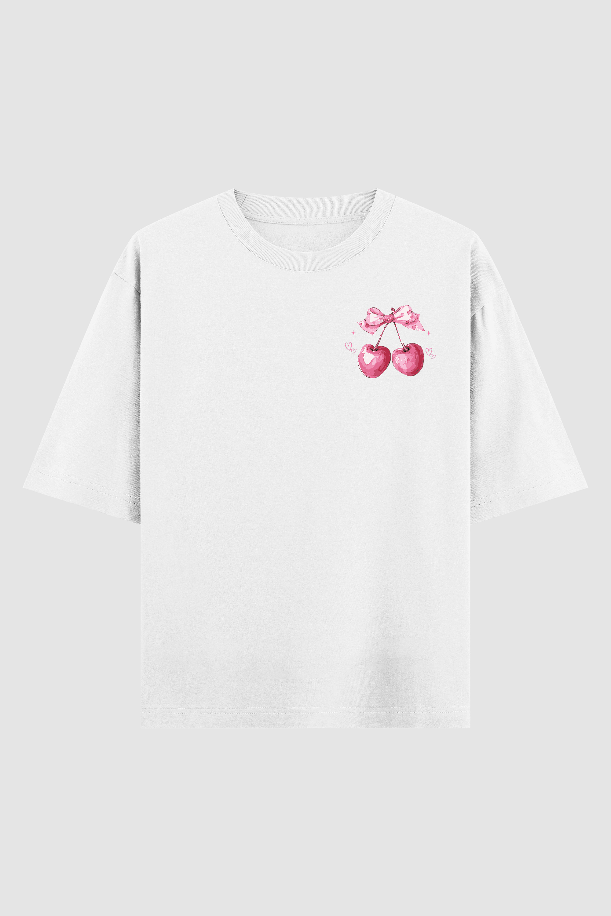 Tied With Sweetness White Oversized Tee