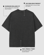 Vintage Fade Wash Oversized T-Shirt | 240 GSM French Terry Oversized Tee