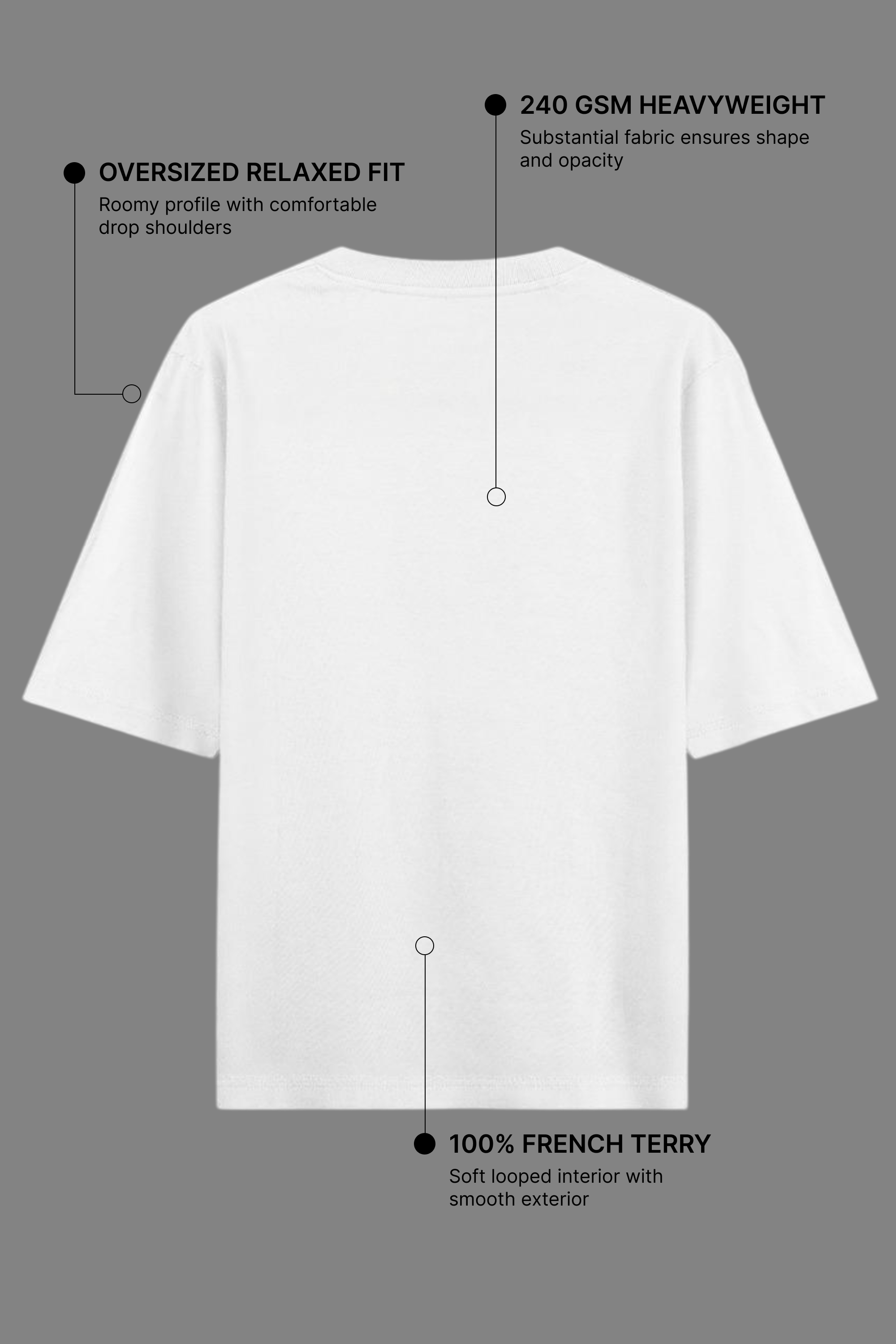 White French Terry Oversized T-Shirt